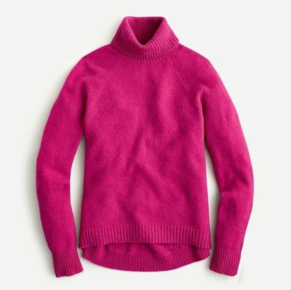 J. Crew Alpaca Wool Pink Turtleneck Sweater